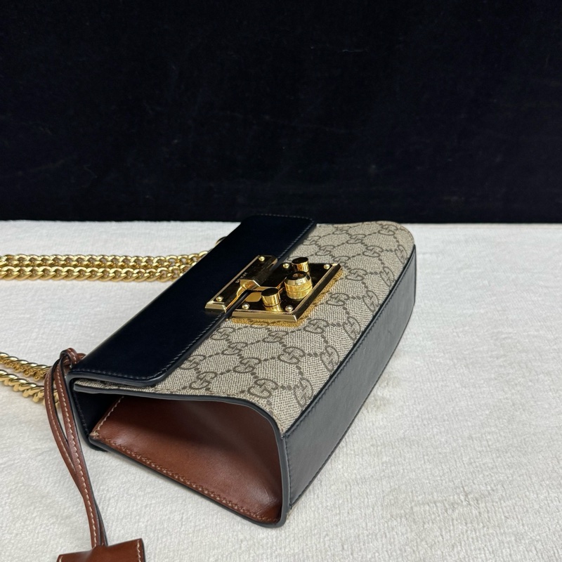 Gucci古馳 老花拼皮小號padlock月光寶盒鏈條包-2