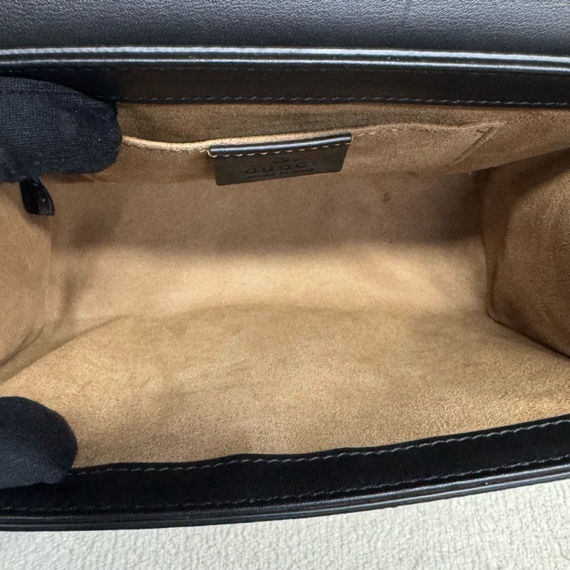 Gucci古馳 老花拼皮小號padlock月光寶盒鏈條包-7