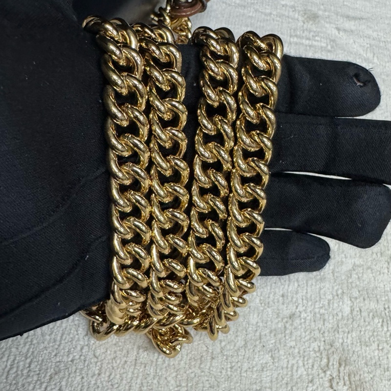 Gucci古馳 老花拼皮小號padlock月光寶盒鏈條包-8