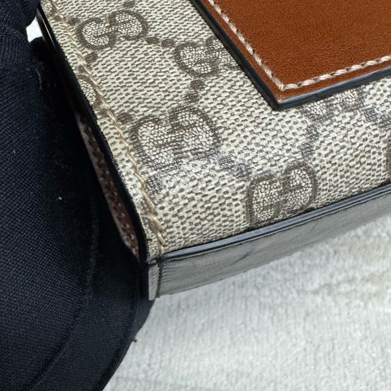 Gucci古馳 老花拼皮小號padlock月光寶盒鏈條包-10