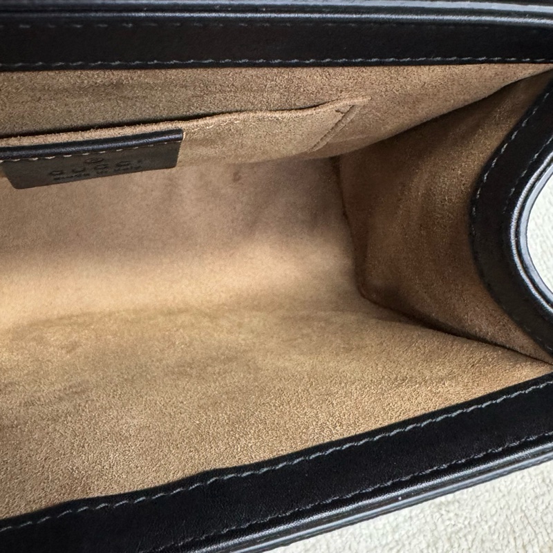 Gucci古馳 老花拼皮小號padlock月光寶盒鏈條包-14