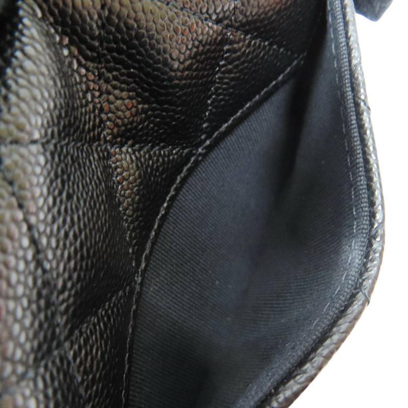 黑色 荔枝紋牛皮 Classic 卡夾 零錢包 銀扣【CHANEL 香奈兒】 AP4096-6