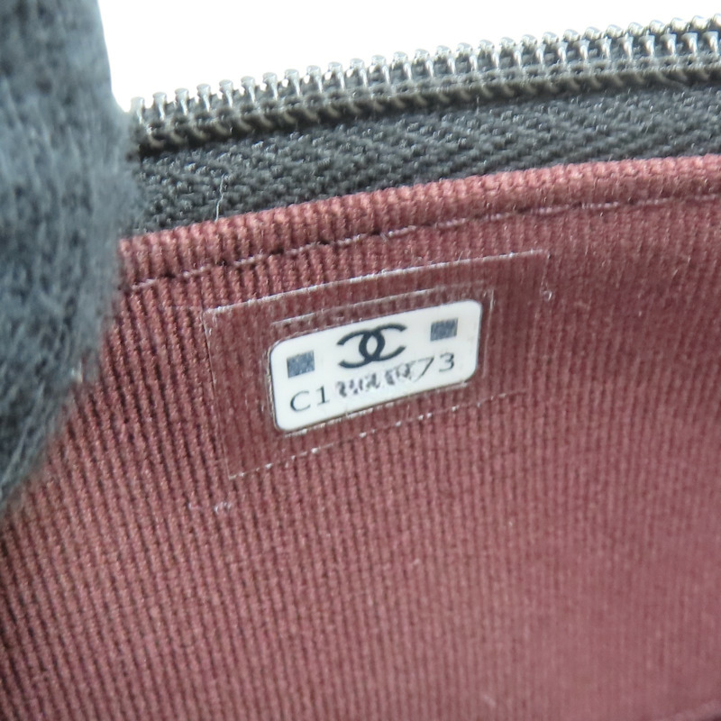 黑色 荔枝紋牛皮 Classic 卡夾 零錢包 銀扣【CHANEL 香奈兒】 AP4096-8