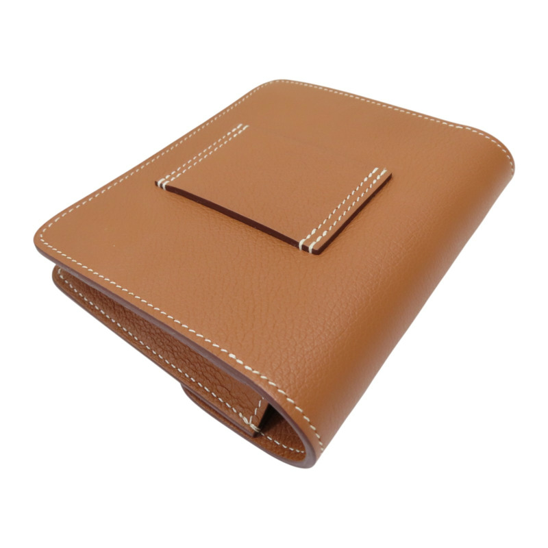 金棕色 Evercolor牛皮 Roulis Slim Wallet 二折短夾 U刻 金釦【HERMES 愛馬仕】-3