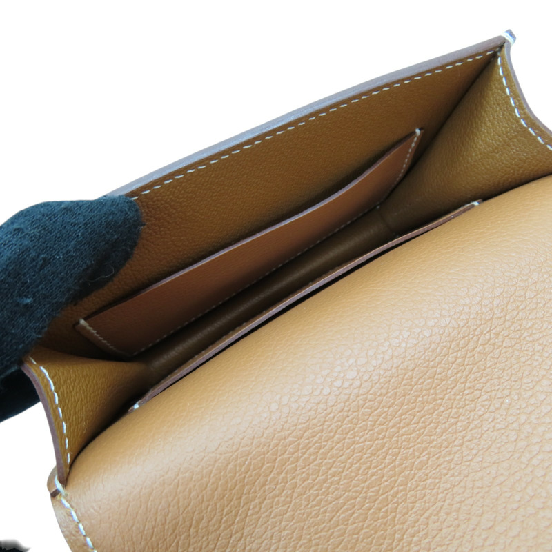 金棕色 Evercolor牛皮 Roulis Slim Wallet 二折短夾 U刻 金釦【HERMES 愛馬仕】-5