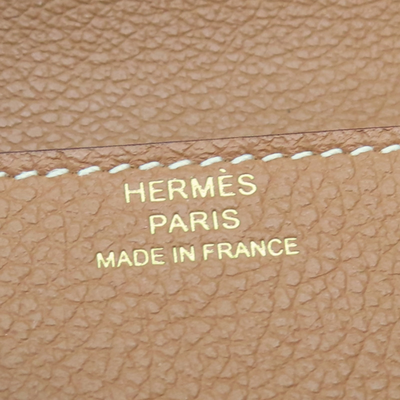 金棕色 Evercolor牛皮 Roulis Slim Wallet 二折短夾 U刻 金釦【HERMES 愛馬仕】-7