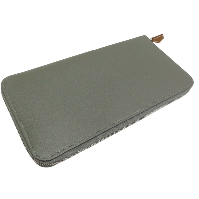 積雨雲灰 Evercolor牛皮 Silk'in Long 絲巾長夾 B刻【HERMES 愛馬仕】-3