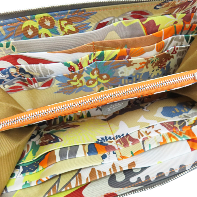 積雨雲灰 Evercolor牛皮 Silk'in Long 絲巾長夾 B刻【HERMES 愛馬仕】-4