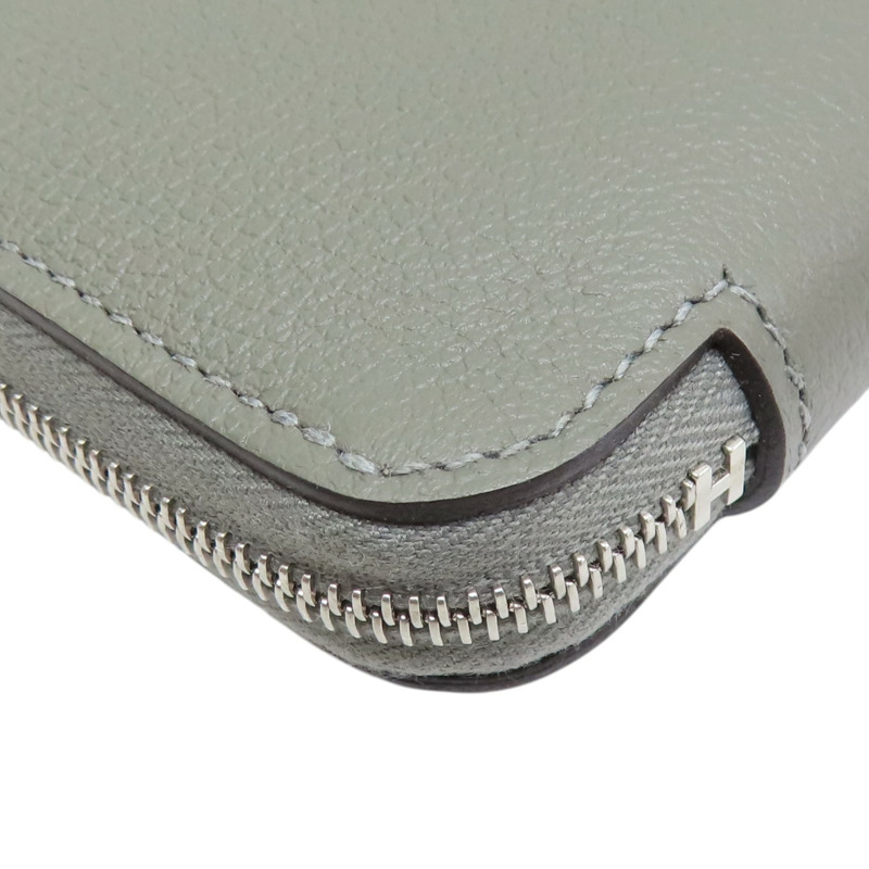 積雨雲灰 Evercolor牛皮 Silk'in Long 絲巾長夾 B刻【HERMES 愛馬仕】-8