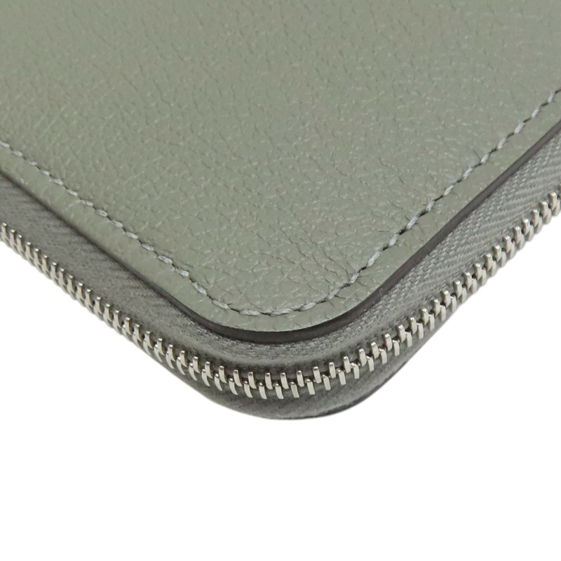 積雨雲灰 Evercolor牛皮 Silk'in Long 絲巾長夾 B刻【HERMES 愛馬仕】-11