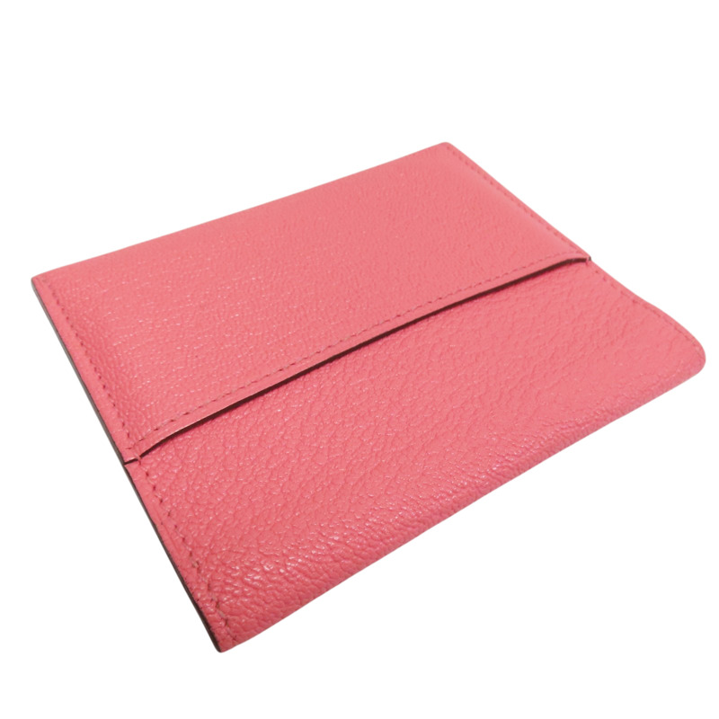 粉色 Chevre 山羊皮 Clic 12 卡夾 短夾 C刻 銀釦【HERMES 愛馬仕】-3