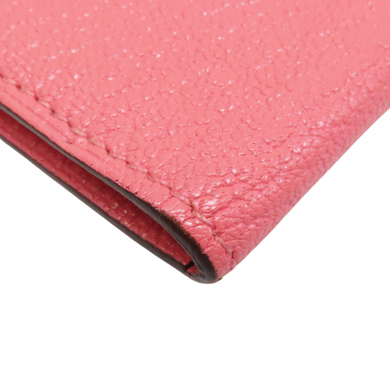 粉色 Chevre 山羊皮 Clic 12 卡夾 短夾 C刻 銀釦【HERMES 愛馬仕】-7