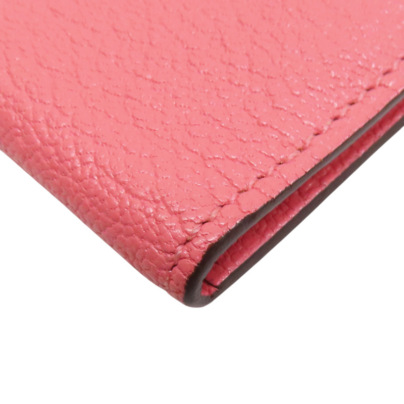 粉色 Chevre 山羊皮 Clic 12 卡夾 短夾 C刻 銀釦【HERMES 愛馬仕】-8