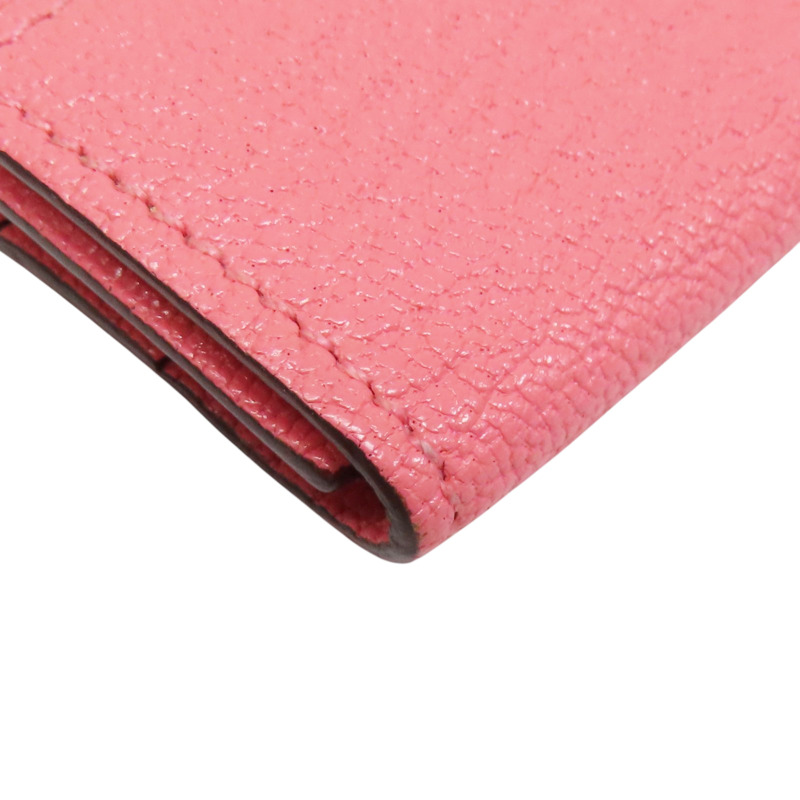 粉色 Chevre 山羊皮 Clic 12 卡夾 短夾 C刻 銀釦【HERMES 愛馬仕】-9