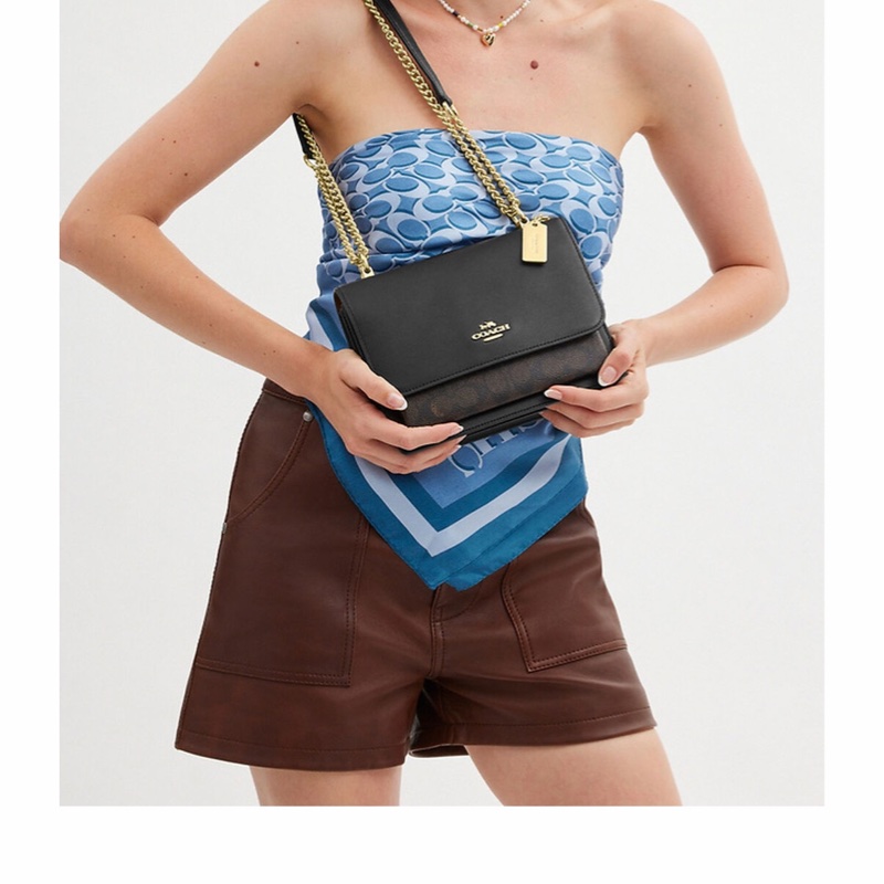 Coach 女士 徽標斜挎包均碼碼22cm*7cm*15.8cm-3