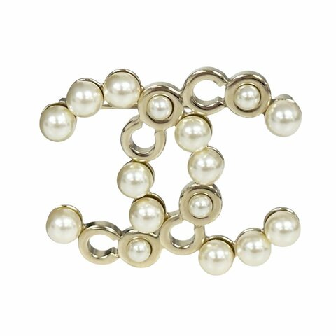 CHANEL CC 珠珠 胸針