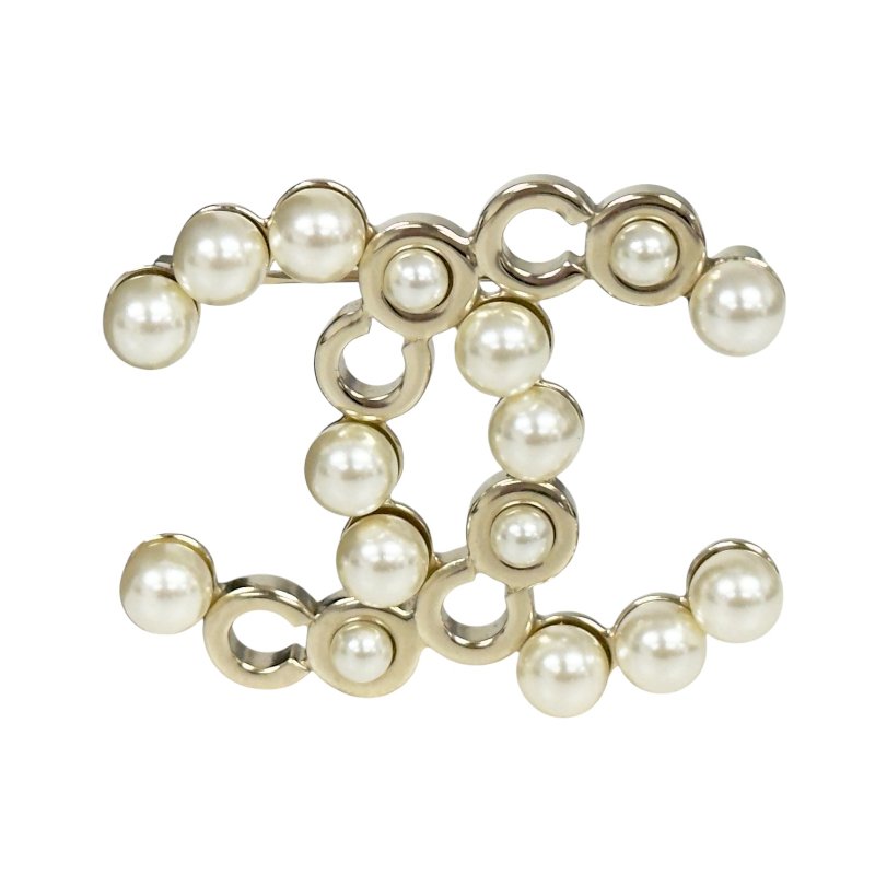 CHANEL CC 珠珠 胸針-0