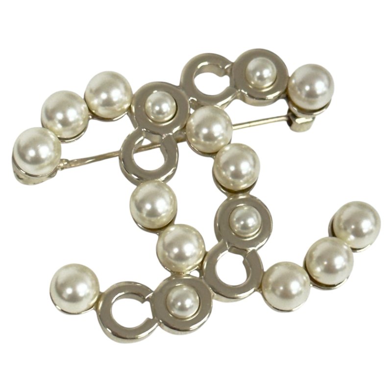 CHANEL CC 珠珠 胸針-3