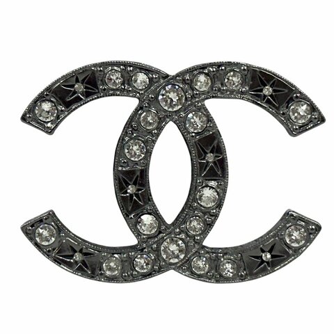 CHANEL CC 水鑽 胸針