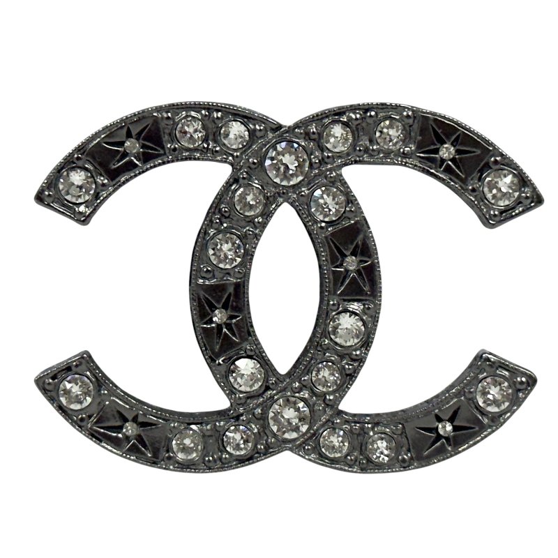 CHANEL CC 水鑽 胸針-0