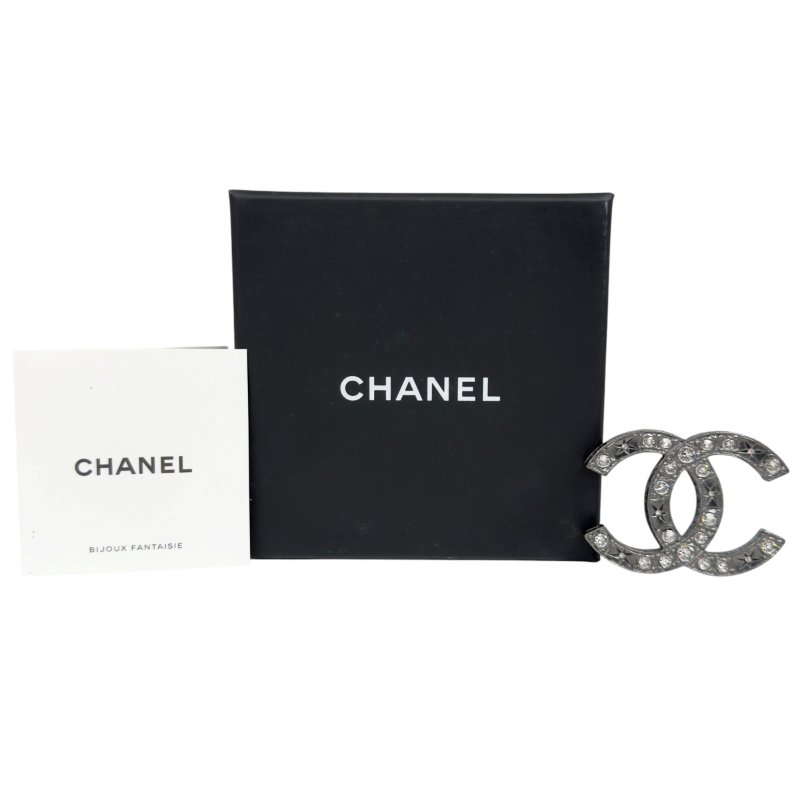 CHANEL CC 水鑽 胸針-1