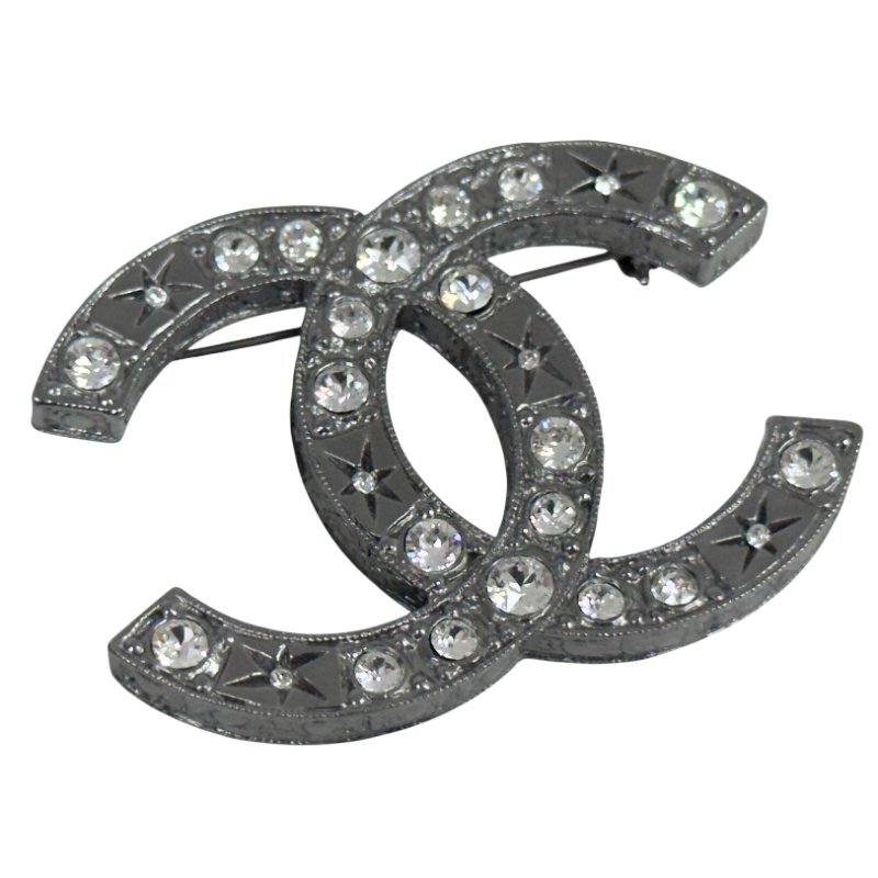 CHANEL CC 水鑽 胸針-3