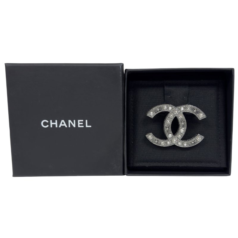 CHANEL CC 水鑽 胸針-9