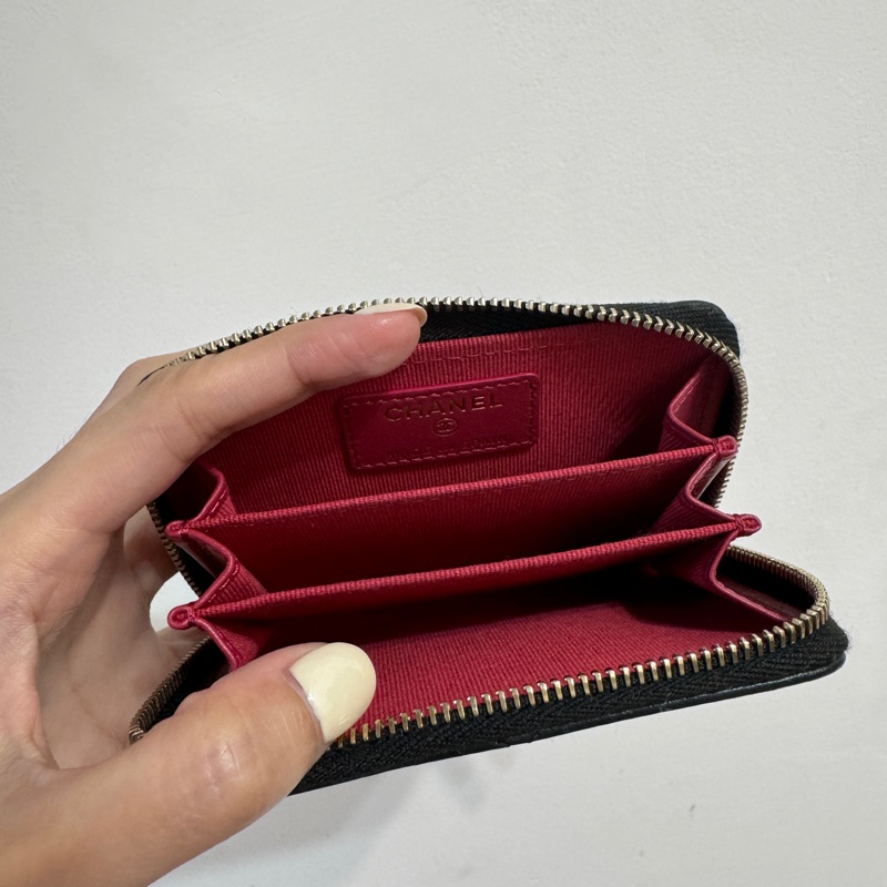 Chanel 19系列小羊皮拉鍊零錢包/卡包-1