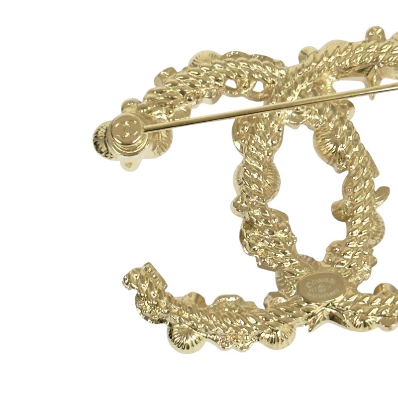 CHANEL CC 經典元素 水鑽 珠珠 胸針-5