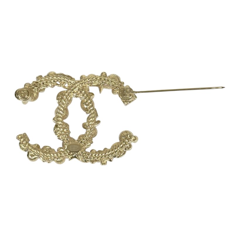 CHANEL CC 經典元素 水鑽 珠珠 胸針-6