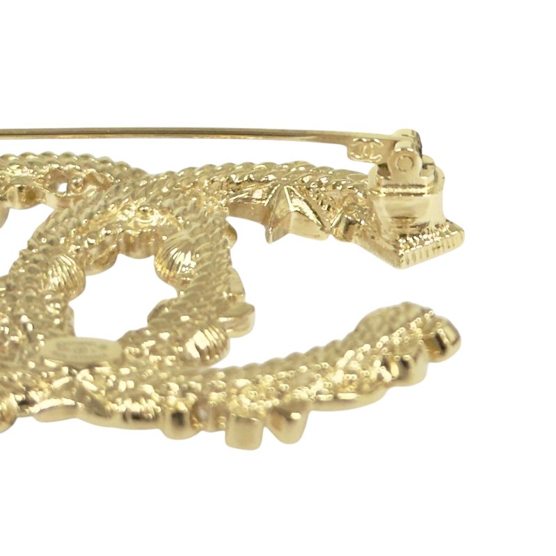 CHANEL CC 經典元素 水鑽 珠珠 胸針-7