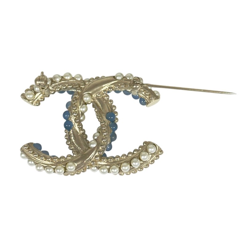 CHANEL CC 珠珠 胸針-5