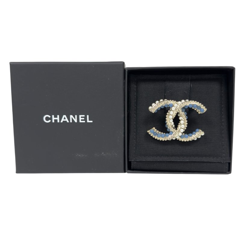 CHANEL CC 珠珠 胸針-7