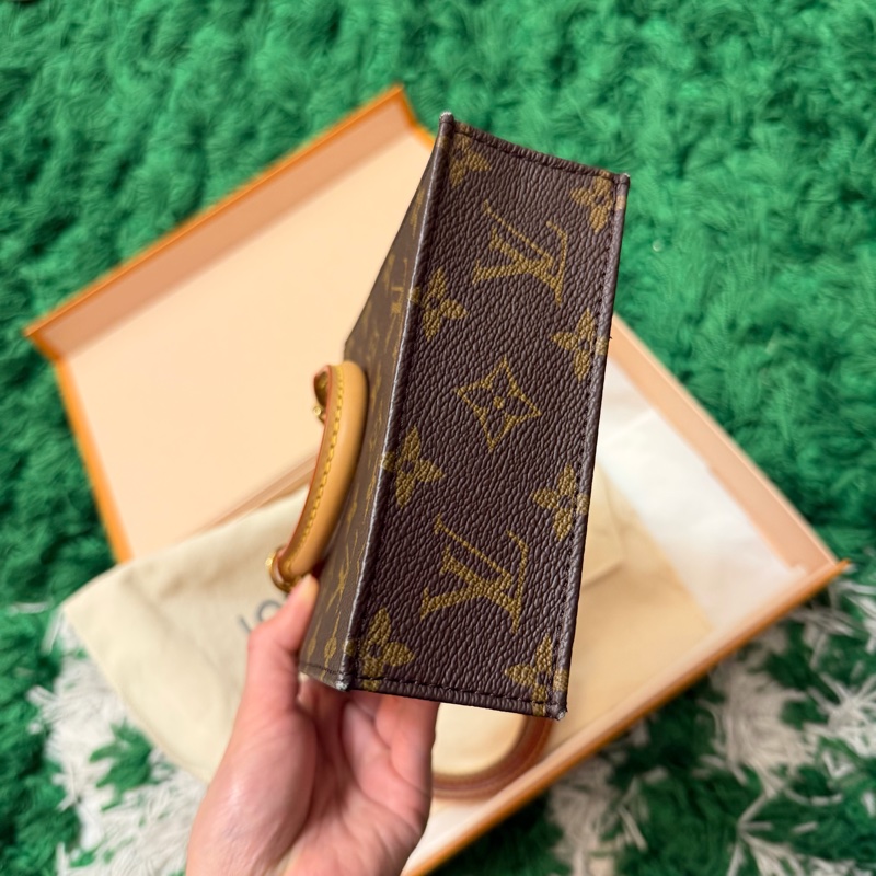 LOUIS VUITTON Petit Sac Plat 單肩包 手提包 Monogram 帆布 二手 女士-2