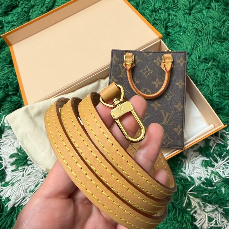LOUIS VUITTON Petit Sac Plat 單肩包 手提包 Monogram 帆布 二手 女士-4