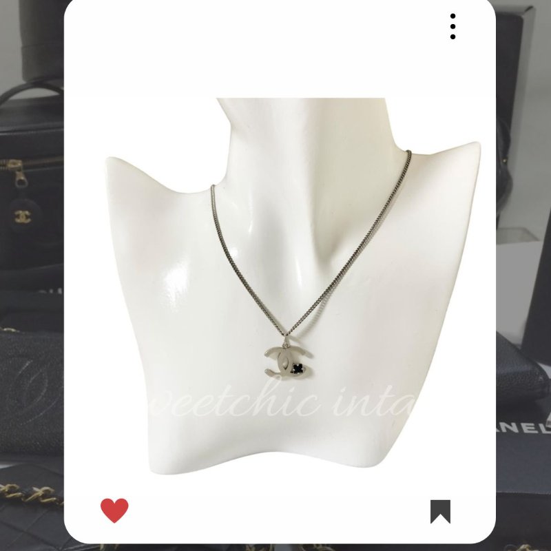 🛍️🎁 26 🔥 4月新品上架 💘 香奈兒 Chanel 銀色CC頸鏈🔥 香奈兒熱賣款 香奈兒經典款頸鏈 CHANEL NECKLACE-3