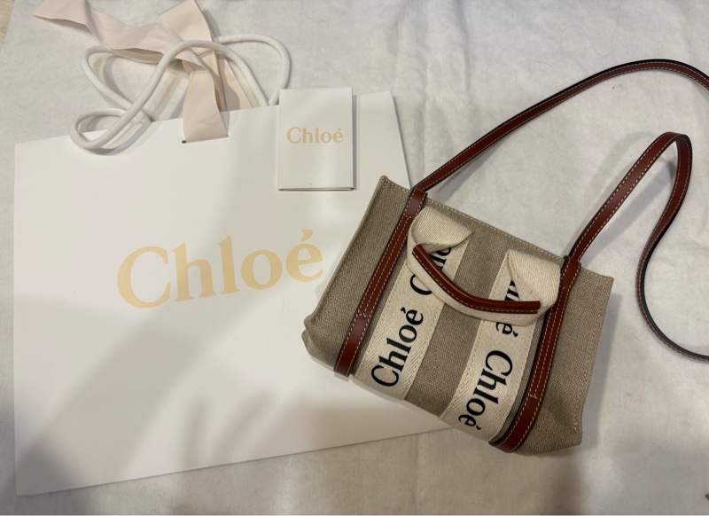 Chloe mini woody 棕色-3
