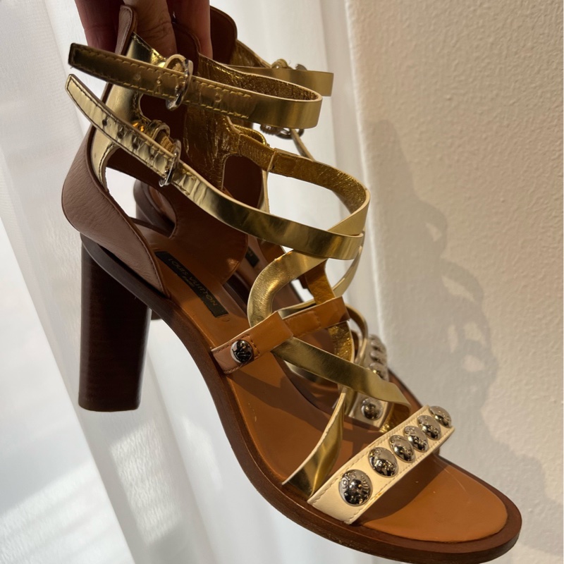 LV 綁帶高跟涼鞋，37碼。-2