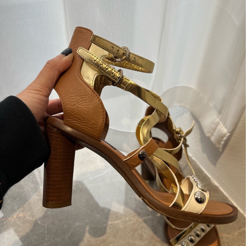 LV 綁帶高跟涼鞋，37碼。-3