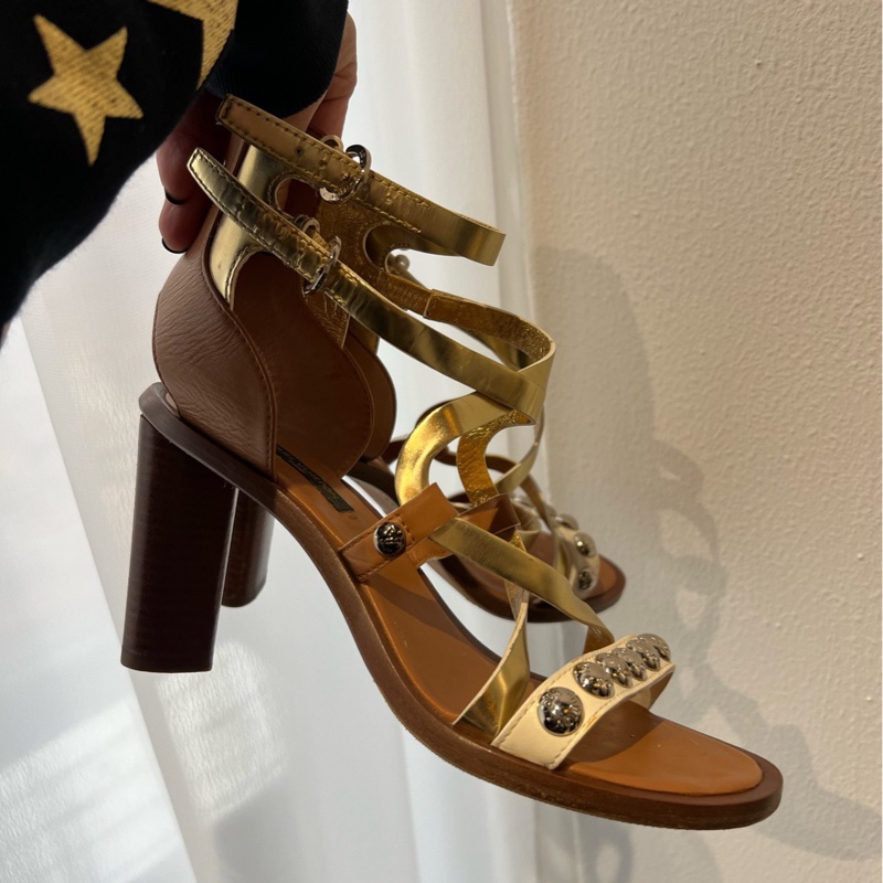 LV 綁帶高跟涼鞋，37碼。-4