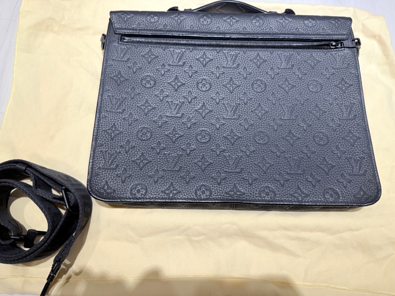 LV 路易威登 男士2023新款S-LOCK老花壓紋牛皮手提公文包-6