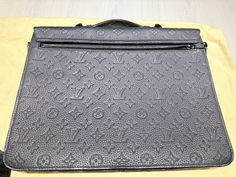 LV 路易威登 男士2023新款S-LOCK老花壓紋牛皮手提公文包-7