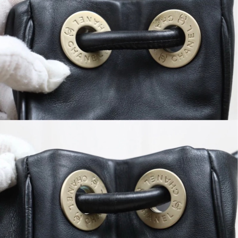 「JL精品代購」9新 Chanel 香奈兒山茶花黑托特包-11