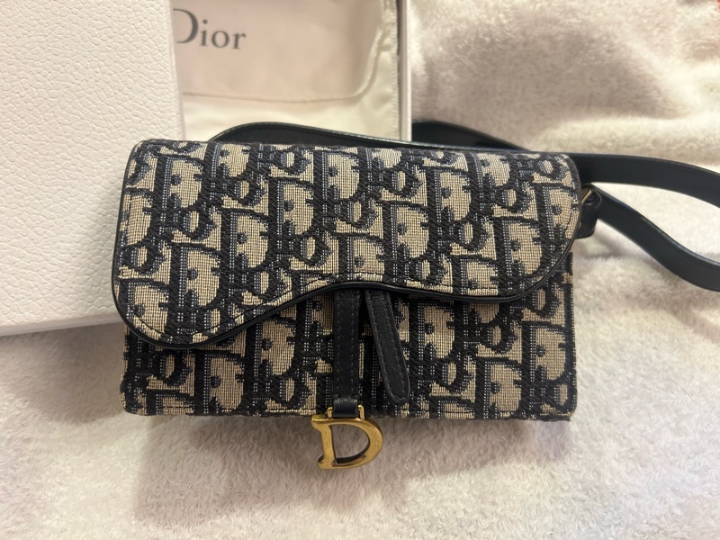 Dior saddle 馬鞍老花腰包-1