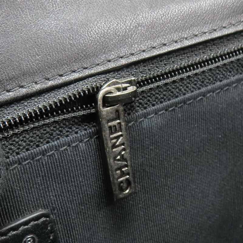 黑色 菱格紋 羊皮 Boy 28 鍊帶 肩背包 銀釦【CHANEL 香奈兒】 A92193-17