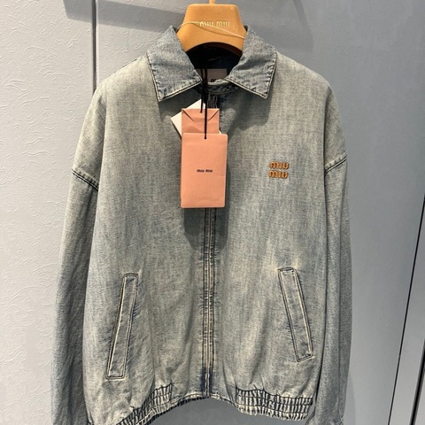 Miu Miu 女士 翻領牛仔外套IT-36 IT-38 IT-40 IT-42 IT-44 IT-46 IT-48碼
