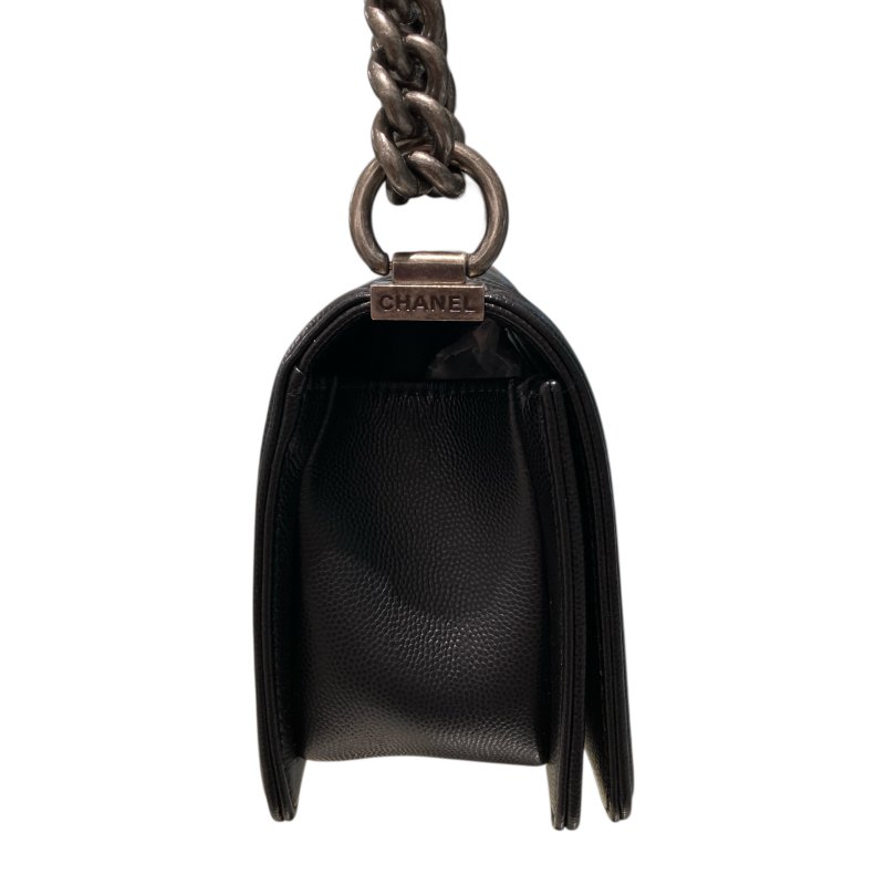 CHANEL 香奈兒 BOY20 黑色 銀扣-3