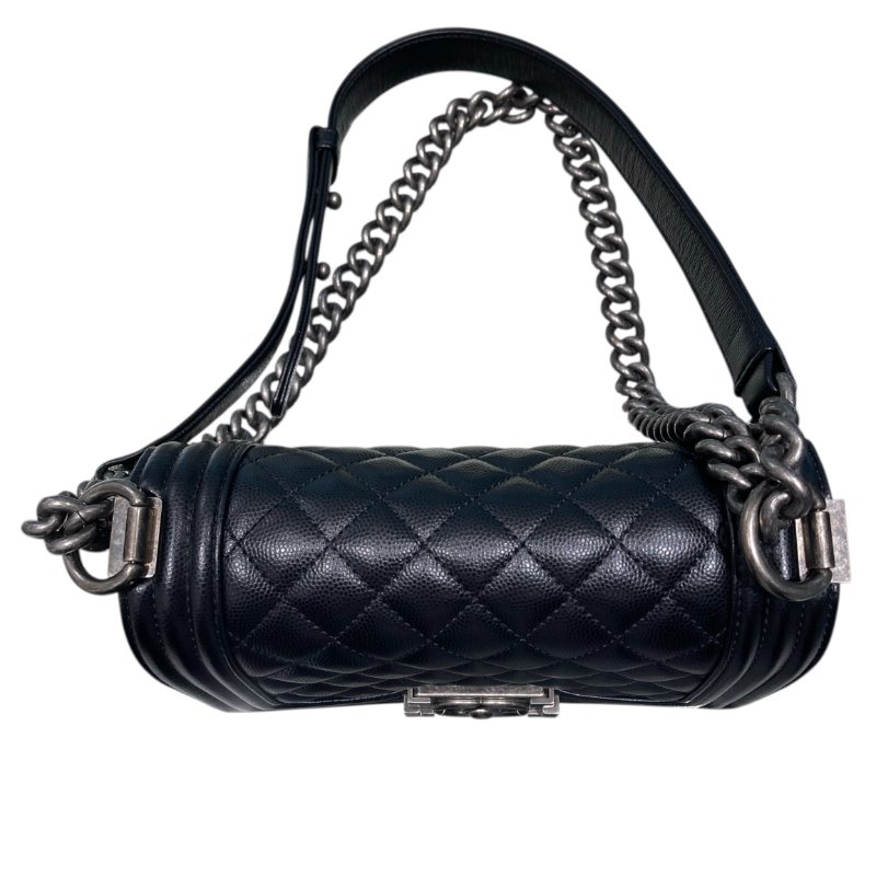 CHANEL 香奈兒 BOY20 黑色 銀扣-5