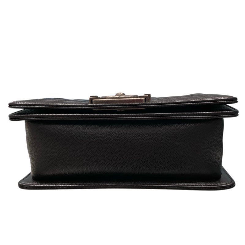 CHANEL 香奈兒 BOY20 黑色 銀扣-6