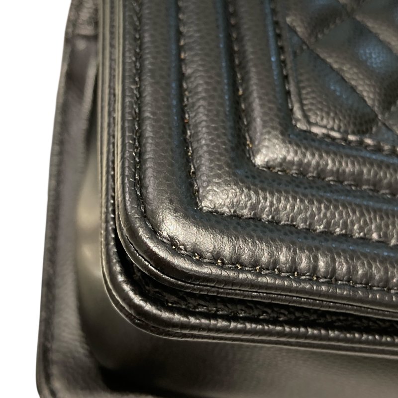 CHANEL 香奈兒 BOY20 黑色 銀扣-7